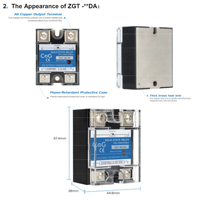 Solid State Relay: DC - AC 40A